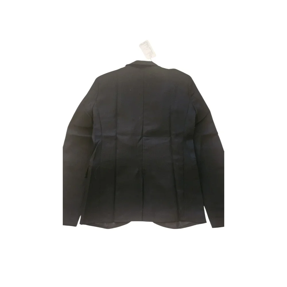 AOHUAFENG Mens Black 2 Piece Suit Set Single Button Blazer and Trousers Size M